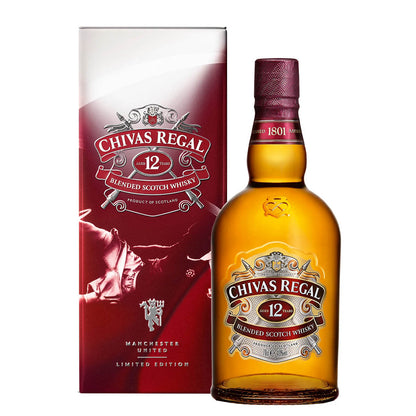 Chivas Regal 12 Year Old Blended Scotch Whisky MUFC Limited Edition 700ml