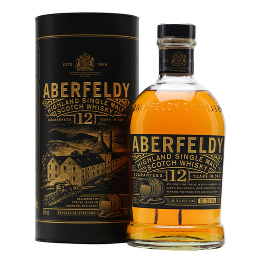 Aberfeldy 12 Year Old Single Malt Scotch Whisky ABV 40% 70cl with Gift Box