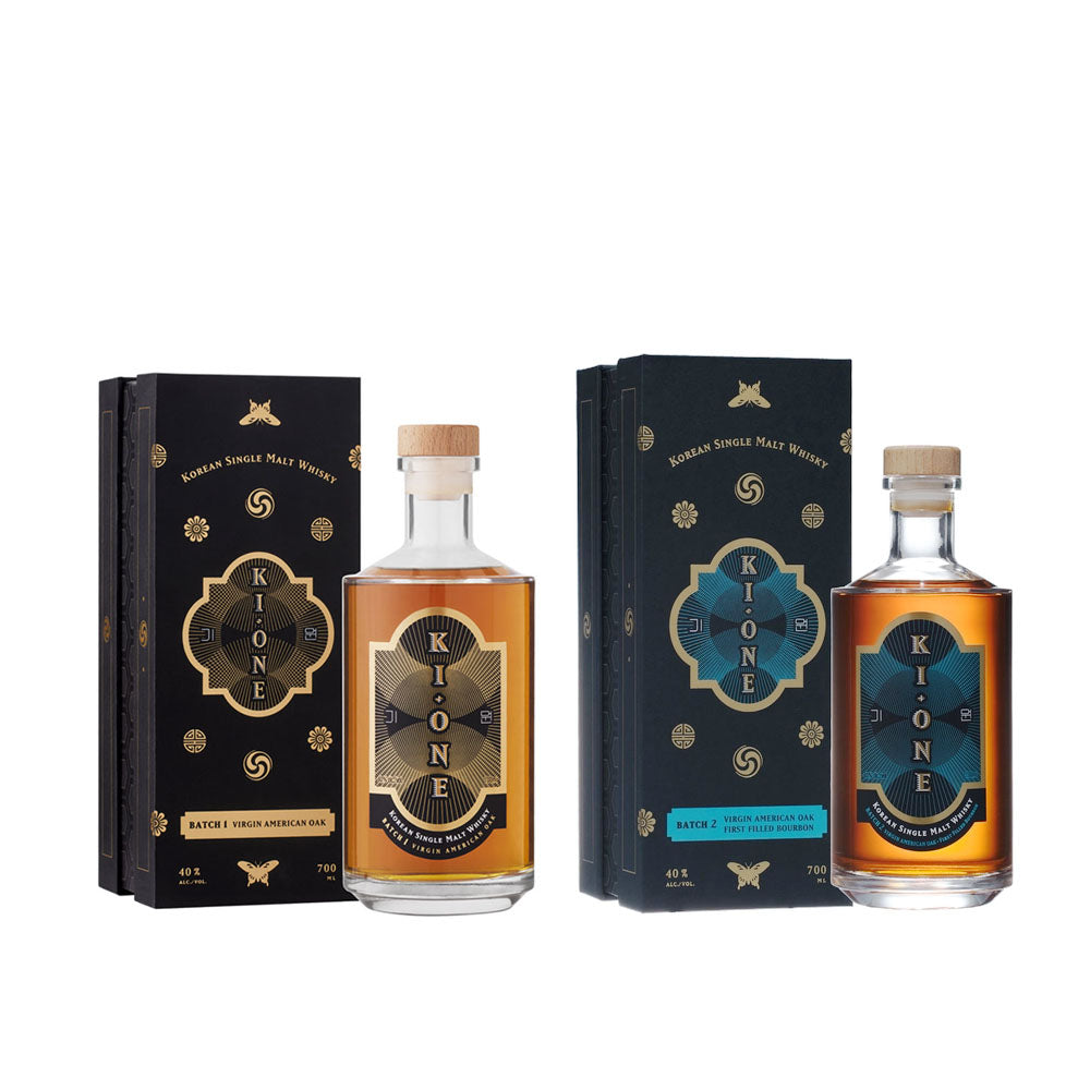 Ki One Batch 1 Single Malt Whisky 700ml + Ki One Batch 2 Single Malt Whisky 700ml (Bundle Deal)