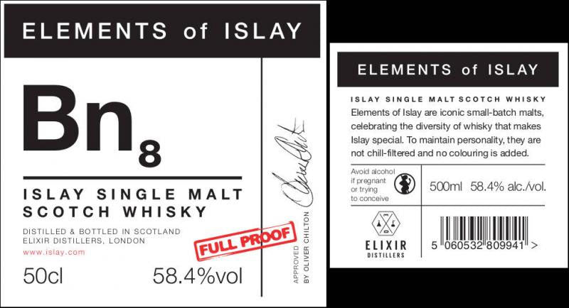 Elements Of Islay Bn8 Islay Single Malt Scotch Whisky Full Proof ABV 58.4% 500ml