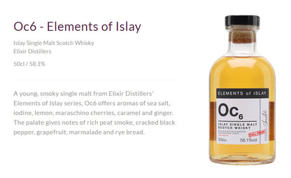 Elements Of Islay Oc6 Islay Single Malt Full Proof ABV 58.1% 500ml