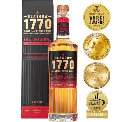 Glasgow 1770 The Original Single Malt 700ml + Peated Single Malt 700ml + Triple Distilled Single Malt 700ml