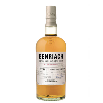 BenRiach 1994 27 Year Old Smoky Single Malt Scotch Whisky ABV 53% 70cl With Gift Box (Cask Edition, Cask 2059 ABV 53% 700ml