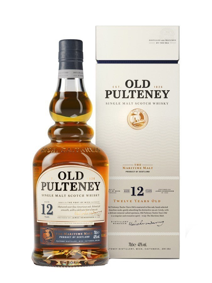 Old Pulteney 12 Year Old Single Malt Scotch Whisky 700ml + Old Pulteney 12 Year Old Single Malt Scotch Whisky 50ml (Bundle Deal)