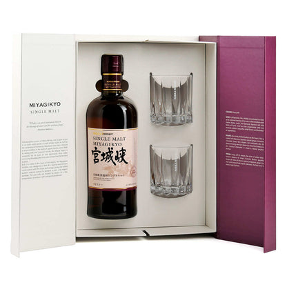 Nikka Miyagikyo Single Malt Whisky With 2 Riedel Glasses (Worth $80) Gift Set ABV 45% 700ml