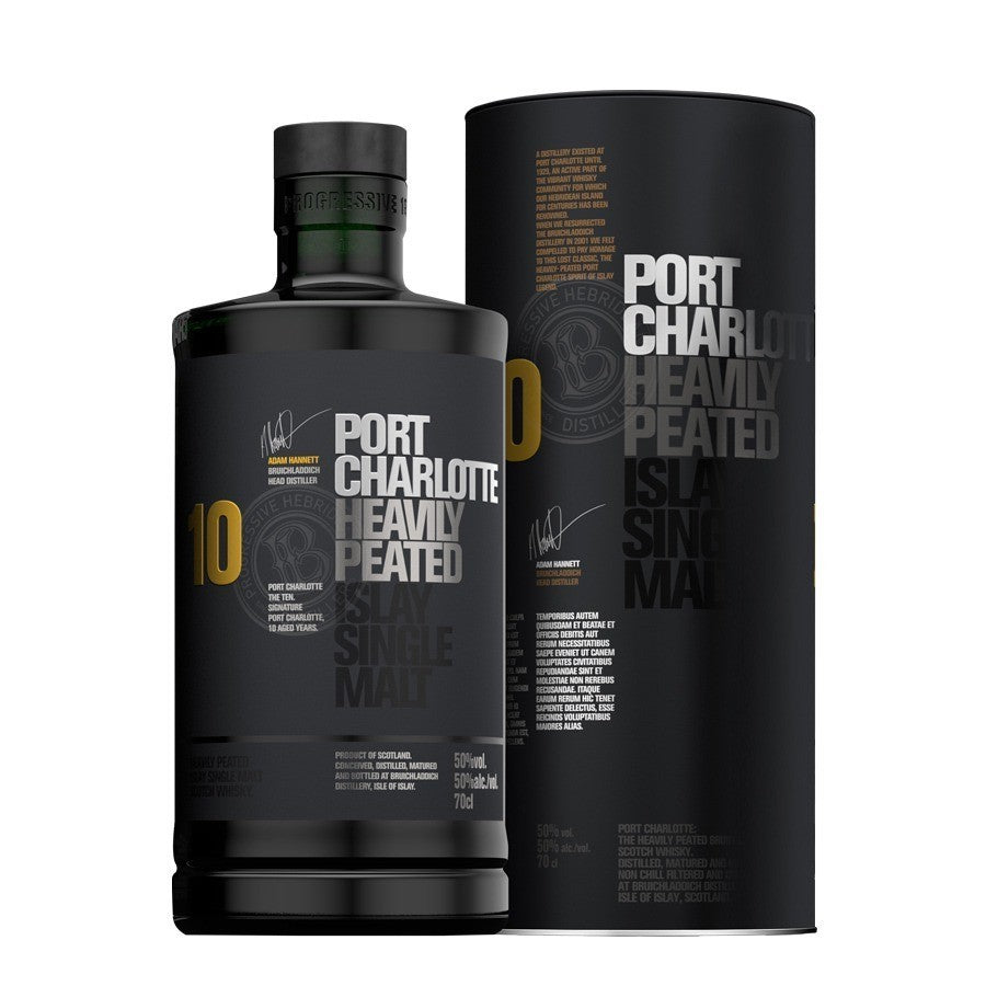 Bruichladdich Port Charlotte 10 Year Old Single Malt Scotch Whisky ABV 50% 1000ml (1 Litre)