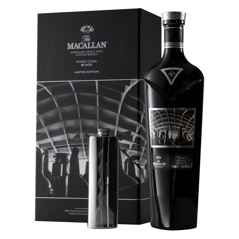 Macallan Rare Cask Black (Limited Edition 2018) with pewter flask set ABV 48% 700ml