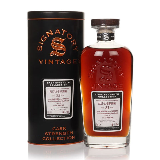 Allt-a-Bhainne 23 Year Old 2000 (cask 10) - Cask Strength Collection New Vibrations (Signatory Vintage) Whisky 70cl Scotch Whisky ABV 51.9% 700ml