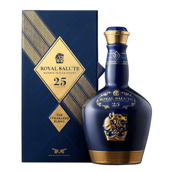 Royal Salute 25 Years Old The Treasured Blend Scotch Whisky ABV 40% 700ml - Travel Exclusive