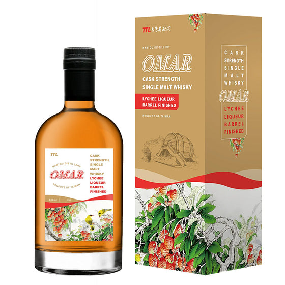 Omar Lychee Liqueur Barrel Finish Cask Strength Single Malt Whisky ABV 53% 700ml