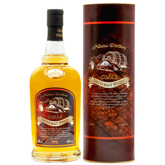 Omar Peated Single Malt Whisky ABV 46% 700ml