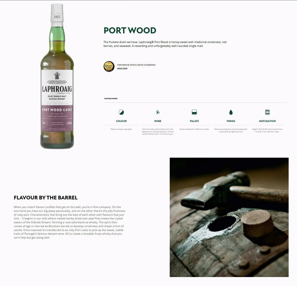 Laphroaig Port Wood Casks ABV 48% 700ml