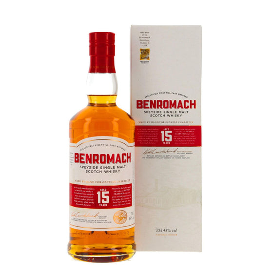 Benromach 15 Year Old Scotch Whisky ABV 46% 70cl With Gift Box