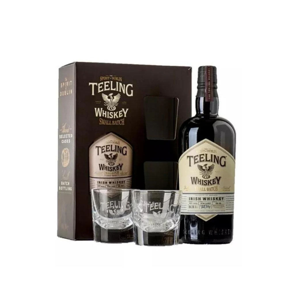 Teeling Small Batch Irish Whiskey ABV 46% 700ml with 2 Glasses Gift Set