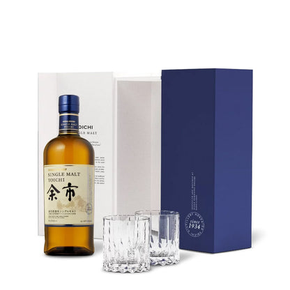 Nikka Yoichi Single Malt Whisky With With 2 Riedel Glasses (Worth $80) Gift Set ABV 45% 700ml