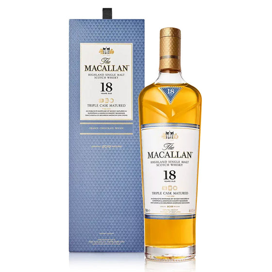 Macallan 18 Triple Cask Matured 2019 Release Highland Single Malt Whisky ABV 43% 700ml