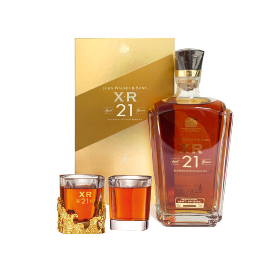 Johnnie Walker (John Walker & Sons) XR 21 Year Old CNY 2023 Limited Edition with 2 Shooter Glass ABV 40% 750ml (Gift Pack)