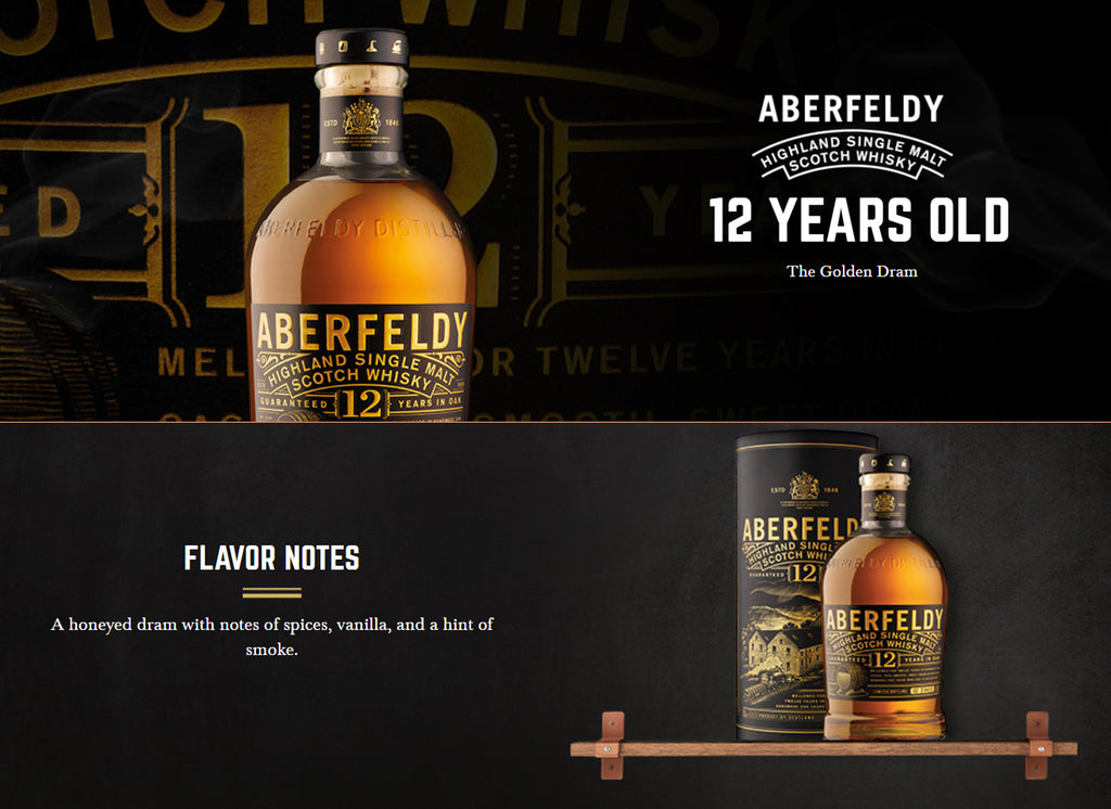 Aberfeldy 12 Year Old Single Malt Scotch Whisky ABV 40% 1000ml (1 Litre)