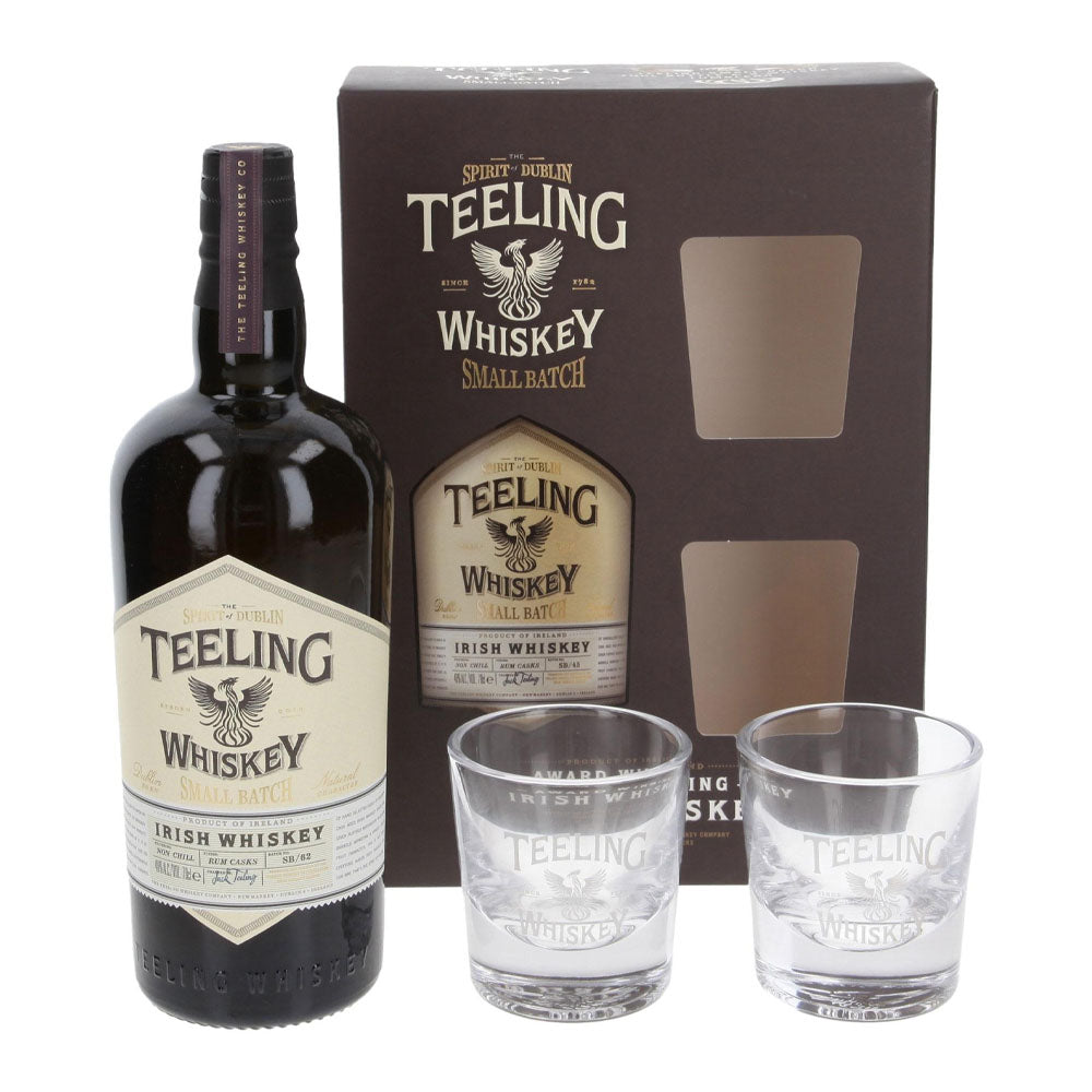 Teeling Small Batch Irish Whiskey ABV 46% 700ml with 2 Glasses Gift Set