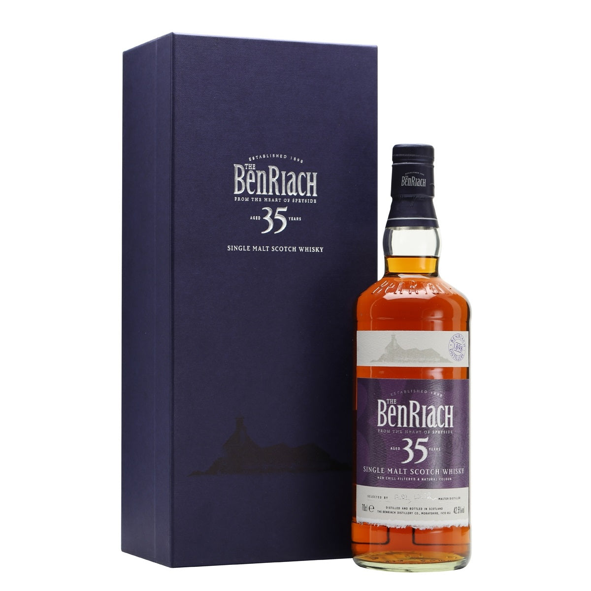 BenRiach 35 Year Old Single Malt Scotch Whisky ABV 42.5% 70cl with Gift Box