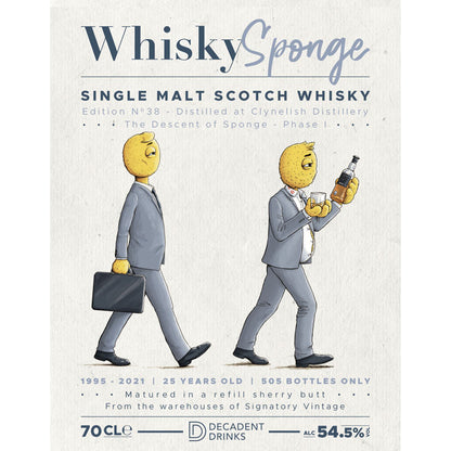 Clynelish 1995 25 Year Old Whisky Sponge Edition No.38 Refill Sherry Butt ABV 54.5% 70CL (Pre-Order 7 Days)