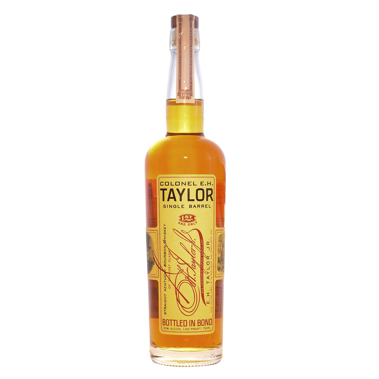 Colonel Edmund Haynes (EH) Taylor Single Barrel Bourbon Whisky ABV 50% 75cl With Cannister Tube