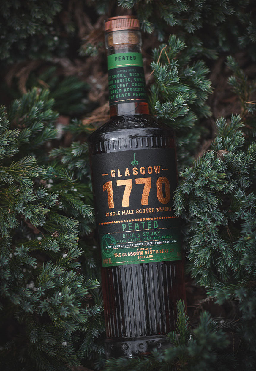 Glasgow 1770 Peated Rich & Smoky Single Malt Scotch Whisky ABV 46% 700ml with Gift Box