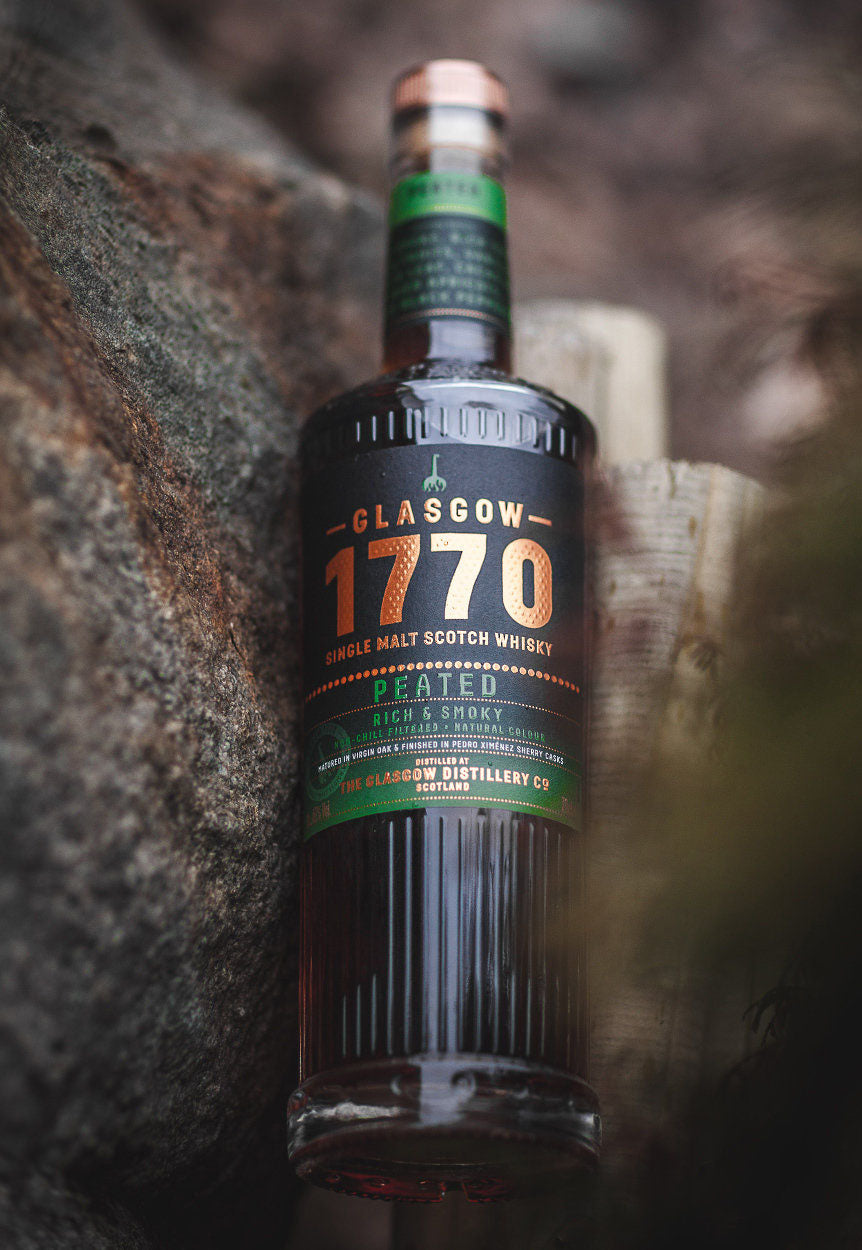 Glasgow 1770 Peated Rich & Smoky Single Malt Scotch Whisky ABV 46% 700ml with Gift Box