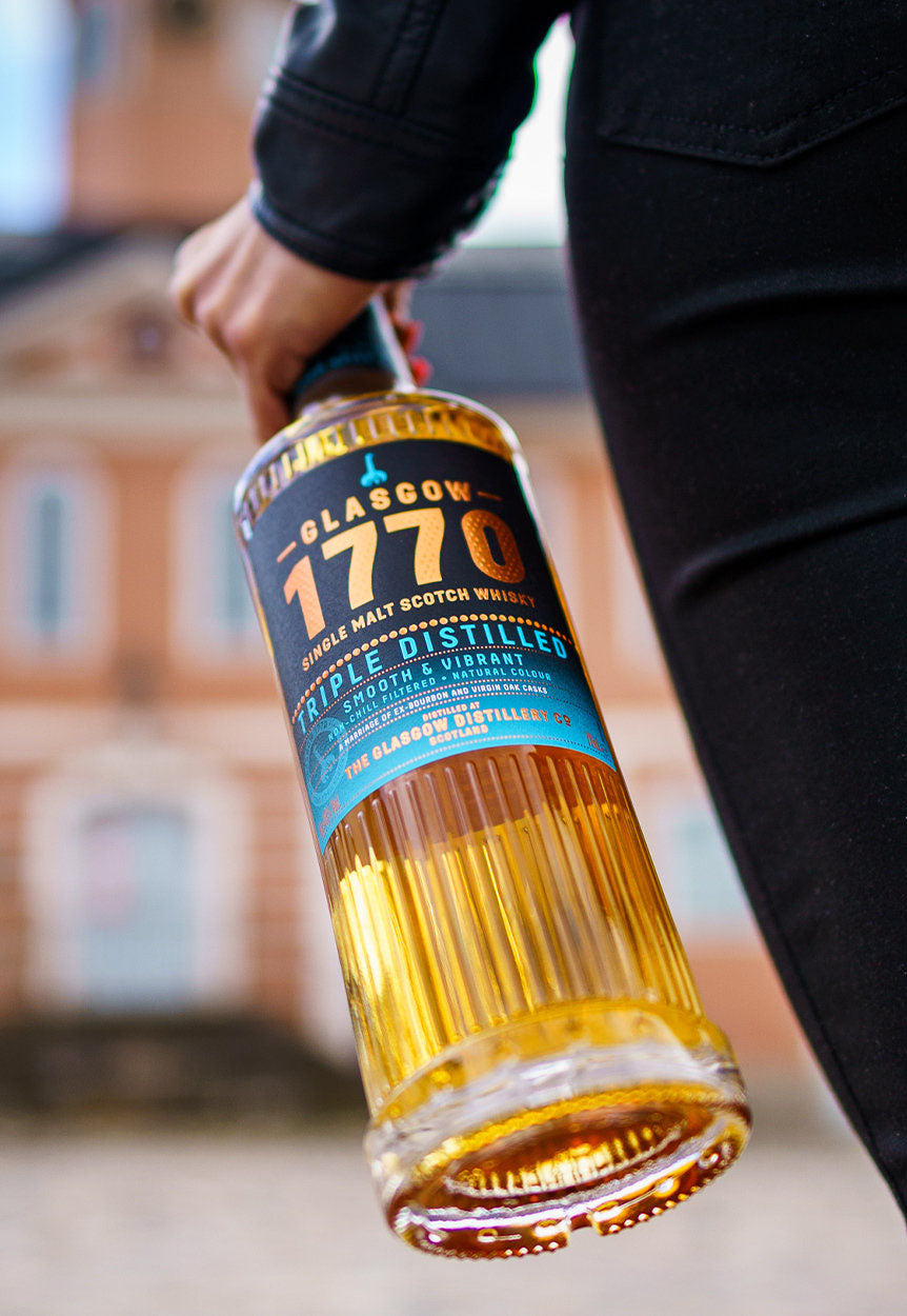 Glasgow 1770 Triple Distilled Smooth Vibrant Single Malt Scotch Whisky ABV 46% 700ml with Gift Box