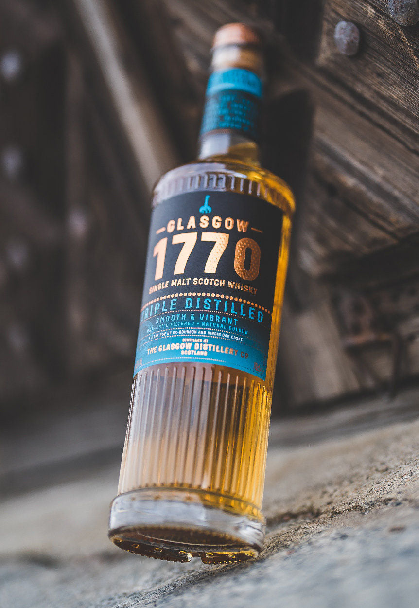 Glasgow 1770 Triple Distilled Smooth Vibrant Single Malt Scotch Whisky ABV 46% 700ml with Gift Box