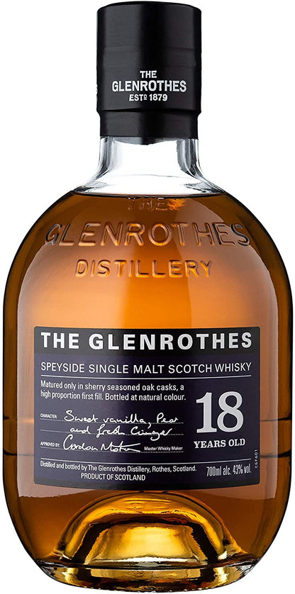 Glenrothes 18 Year Speyside Single Malt Scotch Whisky 700ml ABV 43%