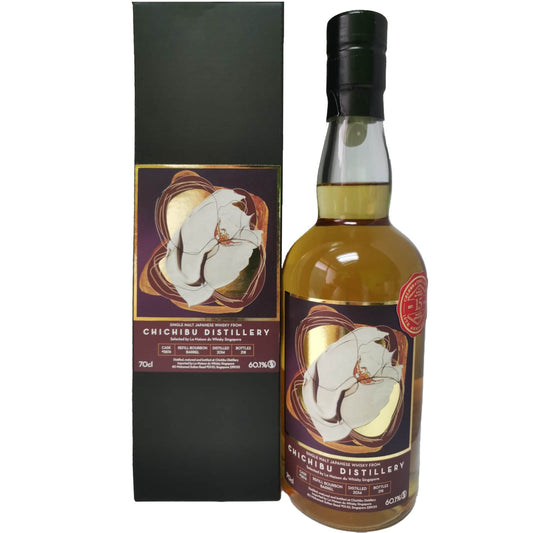 Ichiro's Malt Chichibu Distillery LMDW 15th Anniversary Refill Bourbon Barrel #3874 LMDW SINGAPORE FLOWERS SERIES #1 ABV 60.1% 700ml