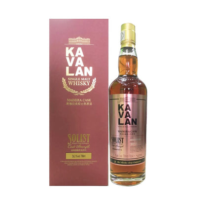 Kavalan Solist Madeira Cask Single Cask Cask Strength ABV 56.3% 700ml with Gift Box (The Whisky Shop Singapore Exclusive) random Bottle Number