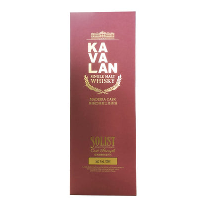 Kavalan Solist Madeira Cask Single Cask Cask Strength ABV 56.3% 700ml with Gift Box (The Whisky Shop Singapore Exclusive) random Bottle Number