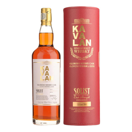 Kavalan Solist Oloroso Sherry Cask Single Malt Whisky Single Cask Cask Strength ABV 57.8% 70cl with Gift Box - The Whisky Shop Singapore