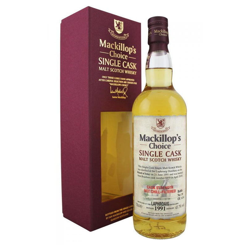 Laphroaig 1991 26 Year Old Mackillop's Choice Cask #6859 ABV 43.7% 70CL (Pre-Order 7 Days)