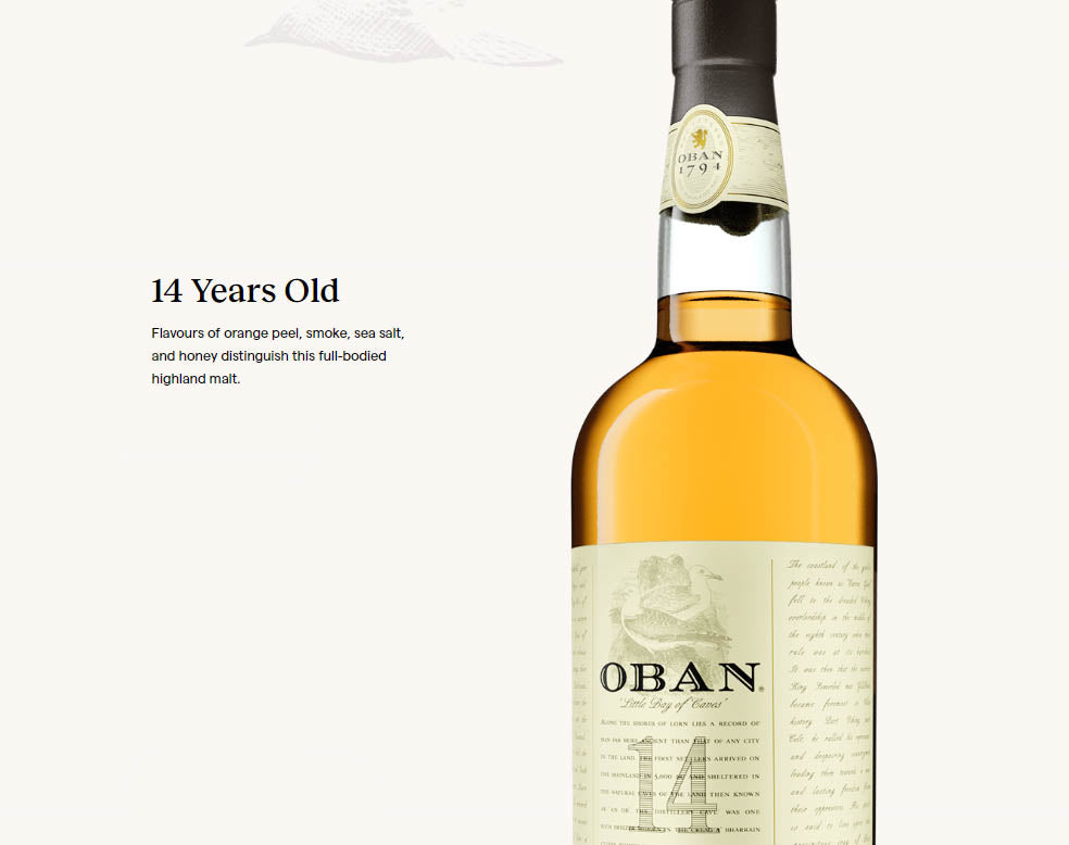 Oban 14 Years Old Single Malt Scotch Whisky ABV 40% 75cl (No Box)