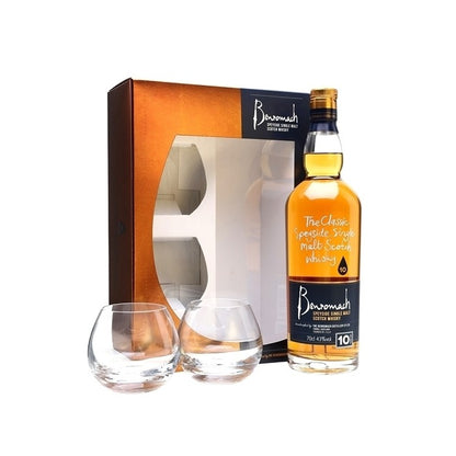 Benromach 10 Year Old Scotch Whisky ABV 43% 70cl Gift Set