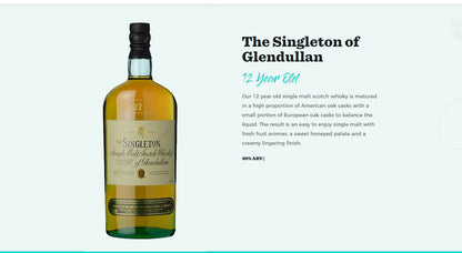 Singleton Of Glendullan 12 Year 1L with Gift Box