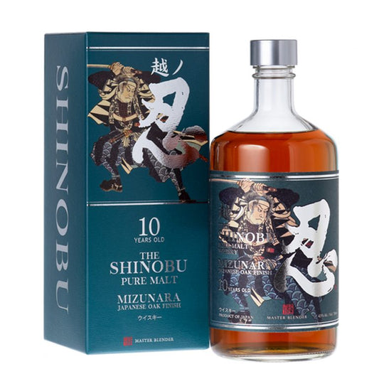 Shinobu 10 Years Old Pure Malt Whisky Mizunara Finish ABV 43% 70cl With Gift Box