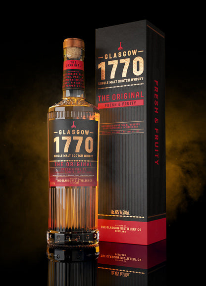 Glasgow 1770 The Original Fresh & Fruity Single Malt Scotch Whisky ABV 46% 700ml with Gift Box